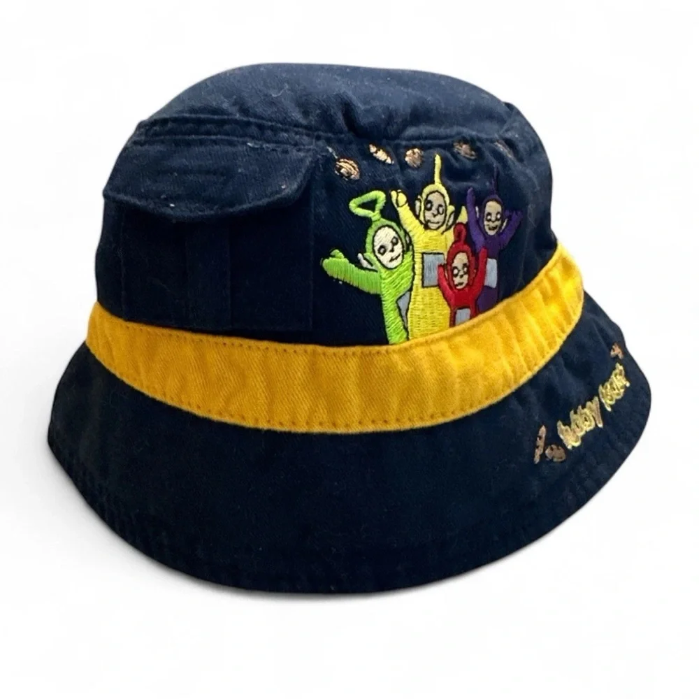 Vintage Childs Unisex Teletubbies Bucket Hat 1999 Tubby Toast - Picture 3 of 7